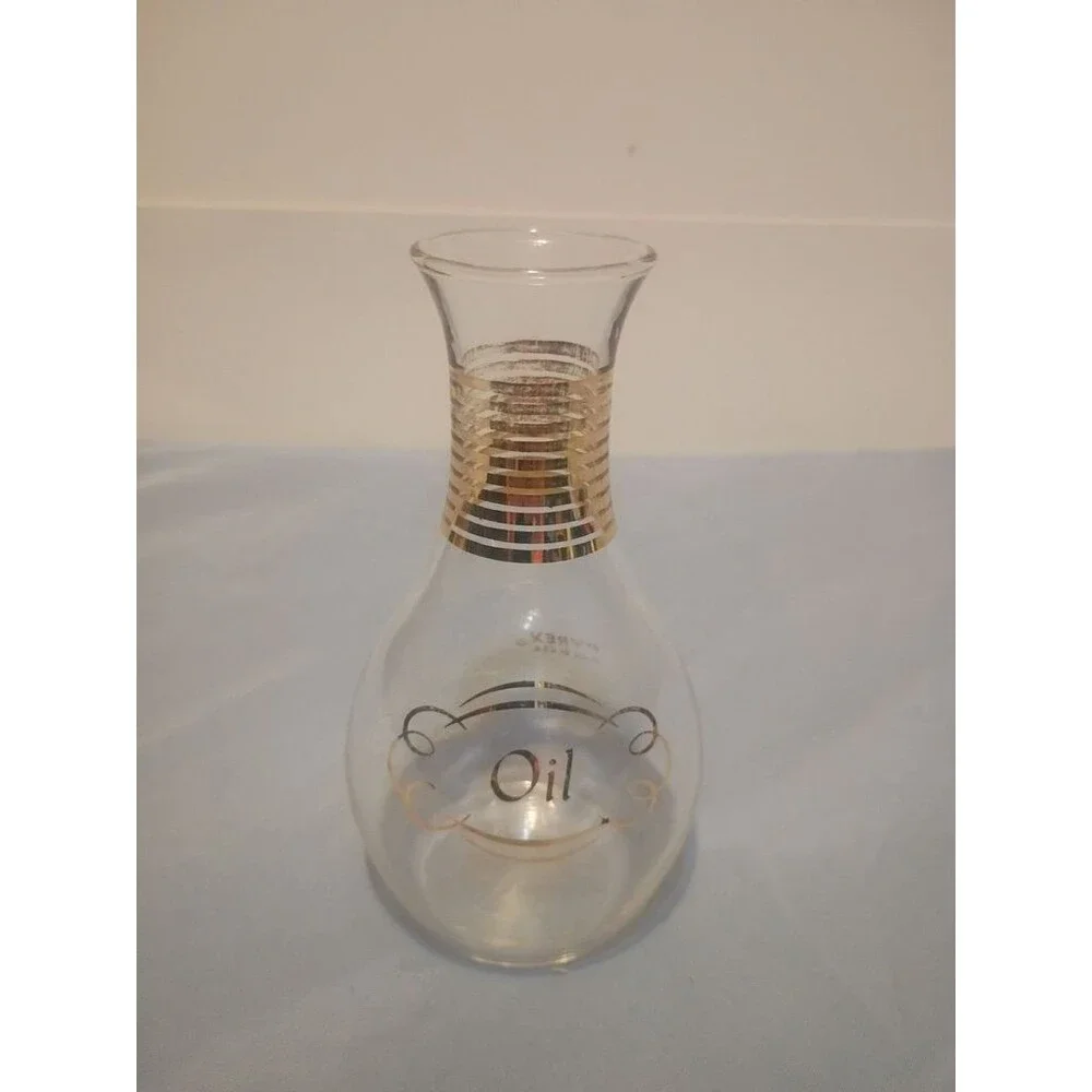 Vintage Pyrex Glass Oil and Vinegar Cruet Set